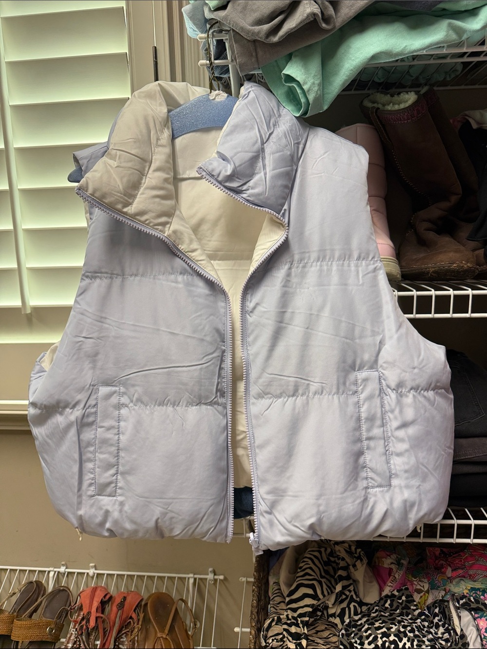 Target All In Motion XL Lavender and White Puffer Vest